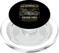 Old Saybrook CT USA Retro stile invecchiato design moto PopSockets PopGrip per MagSafe