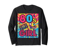 Old School 80s Girl Sweet Memories Throwback 80s Vibe Maglia a Manica