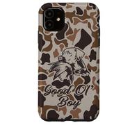 Old School Camo Good Ol' Boy, cacciatori di anatre con cane Custodia per iPhone 11