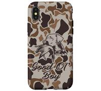 Old School Camo Good Ol' Boy, cacciatori di anatre con cane Custodia per iPhone X/XS