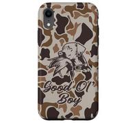 Old School Camo Good Ol' Boy, cacciatori di anatre con cane Custodia per iPhone XR