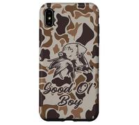 Old School Camo Good Ol' Boy, cacciatori di anatre con cane Custodia per iPhone XS Max