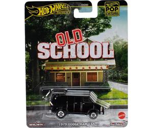 OLD SCHOOL Modello DieCast 1979 DODGE RAM VAN scala 1/64 7cm Hot Wheels HVJ38