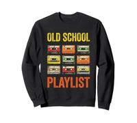 Old School Playlist Cassette Vintage Nostalgic Memory Felpa