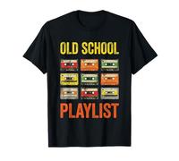 Old School Playlist Cassette Vintage Nostalgic Memory Maglietta