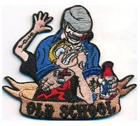 Old School Seemann Rockabilly Rocker Biker Bootboys Comic Toppa Toppa termoadesiva