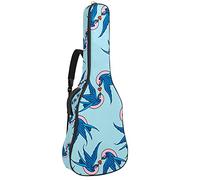 Old School Tattoo Pattern Soft Bass Guitar Case Bag con gancio posteriore Loop Electirc Chitarra Zaino Foglie Ananas Coralcm Spessore Imbottitura di sicurezza