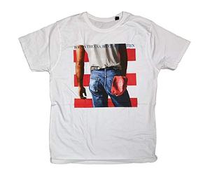 Old Skool Hooligans Bruce Springsteen T Shirt - Born in The USA Cover bianco S