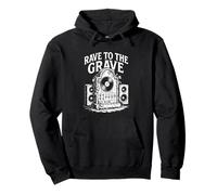 Old Skool Raver, Rave to the Grave, Raving Dance Culture Felpa con Cappuccio