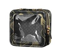 Old Slow Style Fantasmi Oro Nero Trasparente Makeup Bag per Borsa Viaggio Cosmetici Caso per Viaggio