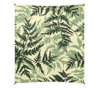 Old Slow Style Fern Green Leaf Tenda da spiaggia pieghevole UPF50 impermeabile grande riparo solare portatile con sacchi di sabbia e pala di sabbia per cortile e campeggio