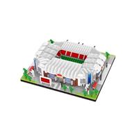 Old Soccer Stadium del Regno Unito - Micro mini giocattolo ispirato a mattoncini da costruzione: perfetto per scrivania e decorazione della casa, scatena la tua passione per l'edilizia