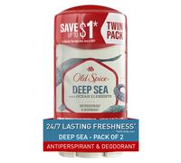 Old Spice Antitraspirant e deodorante per uomini sudore e protezione invisibile di sudore e odore 24/7 invisibili Solido mare profondo con elementi o