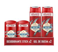 Old Spice Deep Sea Deodorante in stick 2 x 50 ml + gel doccia e shampoo 2 x 400 ml per uomini