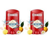 Old Spice Deep Sea Deodorante Stick | Deodorante Stick senza alluminio per uomini | Deodorante da uomo con profumo a lunga durata, 50 ml (Confezione da 2)
