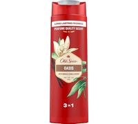 Old Spice Oasis Maschio Gel Doccia e Shampoo 400 ml Universale 3 in 1 Gel Detergente per capelli, Viso e Corpo Profumo Fresco Durevole con Qualità Profumo