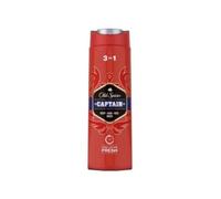 Old Spice Captain - Gel doccia e shampoo per uomini, 400 ml, 3 in 1, per la pulizia del viso, a lunga durata, fresco
