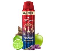 Old Spice Rockstar Deodorante spray da uomo, 150 ml, 24/7 Fresh hh per uso quotidiano, profumo di lunga durata, protezione dagli odori, senza sali di alluminio, invisibile su bianco e nero
