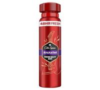 Old Spice Rockstar Deodorante spray per il corpo da uomo, 150 ml, 48 H, fragranza di lunga durata, qualità profumata, 0% sali di alluminio