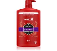 Old Spice Rockstar 3 in 1 Shampoo multiuso per capelli, viso e corpo, 1000 ml, freschezza di lunga durata, profumo di qualità profumata, pulizia profonda
