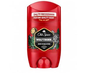 Old Spice Wolfthorn, deodorante stick da uomo, 50 ml, fragranza fresca e duratura in qualità profumata, 0% sali di alluminio, senza macchie su nero e bianco, realizzato in 50% plastica riciclata