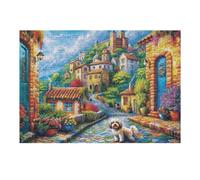 Old Town Mountain Rural Countryside Wild Nature Beautiful Puzzle 300 Pezzi Rompicapo Per Ragazzi Gioco Educativo Sfida Intelligenza Creativa Idea Regalo Per Figlio A Natale 300 PCS