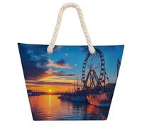 Old Town Pier in Helsinki Finlandia Tote Bags per donne uomini borsa a tracolla borsa da spiaggia borsa shopping con manico in Hemprope