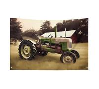 Old Tractor Photo Farm Flag 119,4 x 177,8 cm No Fade Bandiera di benvenuto Giardino Cortile Casa Bandiere Decorative Giardino Cortile Cartello Interno Esterno Banner Party Home Decor