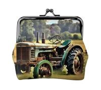 Old Tractor Photo Farm portafogli da donna, portamonete da donna, piccolo portafoglio da donna, adatto per le donne, elegante e personalizzato, nero, taglia unica, Art Deco, Nero , Taglia unica, Art