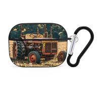 Old Tractor Photoes Farm Earbuds Organizer antiurto protettiva Airpods Pro Cover con moschettone Clip Anti Caduta Custodia per auricolari per Airpods Pro 2a generazione Nero