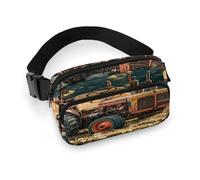 Old Tractor Photoes Farm Marsupio con cinghia regolabile Marsupio alla moda per sport all'aria aperta Escursionismo, bianco, 20 x 13 cm, marsupio stampato