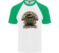 Old Truckers Never Die Lorry Driver Lorries Uomo S/S Baseball T-Shirt