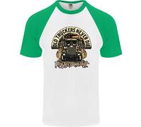 Old Truckers Never Die Lorry Driver Lorries Uomo S/S Baseball T-Shirt