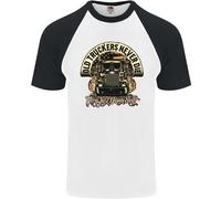 Old Truckers Never Die Lorry Driver Lorries Uomo S/S Baseball T-Shirt