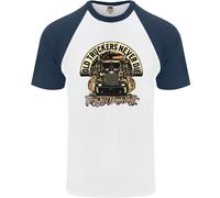 Old Truckers Never Die Lorry Driver Lorries Uomo S/S Baseball T-Shirt