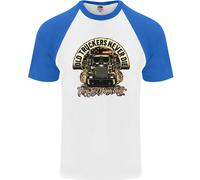Old Truckers Never Die Lorry Driver Lorries Uomo S/S Baseball T-Shirt