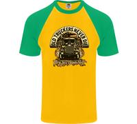 Old Truckers Never Die Lorry Driver Lorries Uomo S/S Baseball T-Shirt