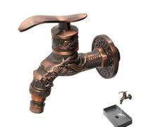 Old Wall Water Distributore - Tap Ornamentale Asiatico, Testa Intagliata | Camera Funzionale Ispirata All'arte Imperiale, Integrata In Una Cucina Estetica Orientale O In Spazio All'aperto