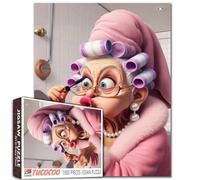 Old Woman applica occhio nero puzzle 1000 pezzi per adulti alla moda vecchia donna ama la bellezza impegnativo giochi di attività familiari impegnativi per la famiglia o gli amici gioco 50 x 70 cm