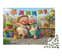 Old Women Garden Fun Jigsaw Puzzle Impossibili 1000Pcs Interesting Decorazione Per La Casa. Giochi Rilassamento E Intelligence Per Adulti E Ragazzi Da 14 Anni 38x26cm/1000pcs