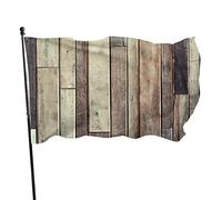 Old Wood Garden Flag 3x5 FT Abstract Vintage Brown Wood Plank Wall Nature Panel Empty Flooring Polyester Yard Flags House Patio Prato Indoor Outdoor Greeting Banner