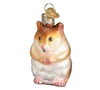 Old World Christmas Animal Collection - Ornamenti soffiati in vetro per albero di Natale criceto