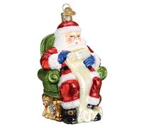 Old World Christmas Assortment Glass Blown Ornaments for Christmas Tree Santa Checking List