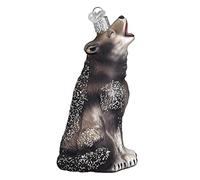Old World Christmas Howling Wolf - Ornamento in vetro soffiato per albero di Natale