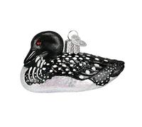 Old World Christmas Loon, Ornamento, Nero, 2