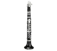 Old World Christmas Ornamenti: Clarinetto Vetro Soffiato Ornamenti per Albero di Natale (38026), Glitter Nero, 5.75 x 1