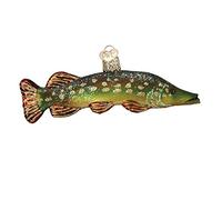 Old World Christmas Pike Pesce, Ornamento, Verde, 1.5 X 5 X 0.75 (HxLxW) Inches