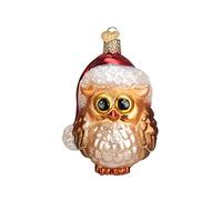 Old World Christmas Santa Gufo in Vetro soffiato Ornamento