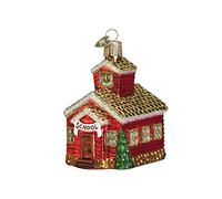 Old World Christmas School House Scuola Casa, Rosso, 2.750