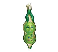 Old World Christmas Vegetables Glass Blown Ornaments for Christmas Tree Two Peas in a Pod
